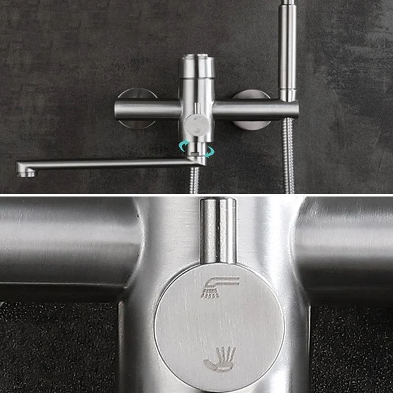 Wall Mounted Metal Tub Filler Low Arc Swivel Bathroom Tap -Bathlova