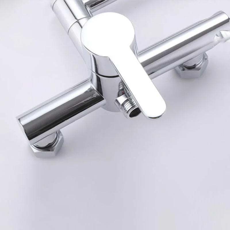 Wall Mounted Metal Tub Filler Low Arc Waterfall Bathroom Tap with Hose -Bathlova