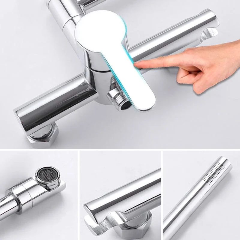 Wall Mounted Metal Tub Filler Low Arc Waterfall Bathroom Tap with Hose -Bathlova