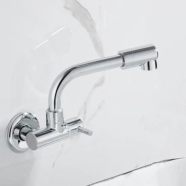 Wall Mounted Metal Tub Filler Low Arc Waterfall Bathtub Tap -Bathlova