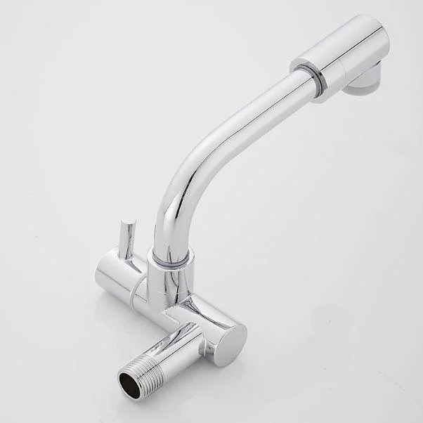 Wall Mounted Metal Tub Filler Low Arc Waterfall Bathtub Tap -Bathlova