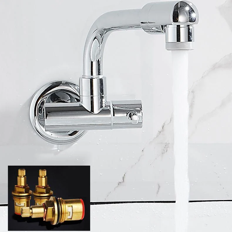 Wall Mounted Metal Tub Filler Low Arc Waterfall Bathtub Tap -Bathlova