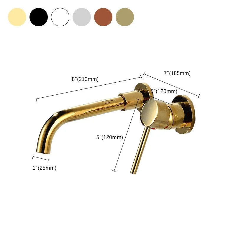 Wall Mounted Metal Tub Filler One Handle Rotatable Tub Tap Trim -Bathlova