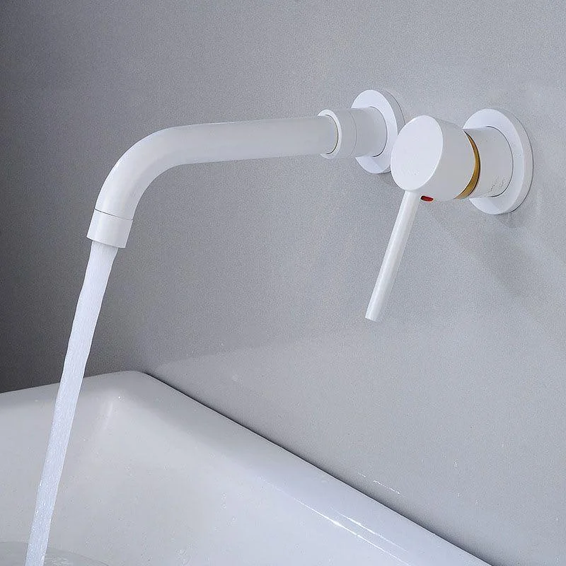 Wall Mounted Metal Tub Filler One Handle Rotatable Tub Tap Trim -Bathlova