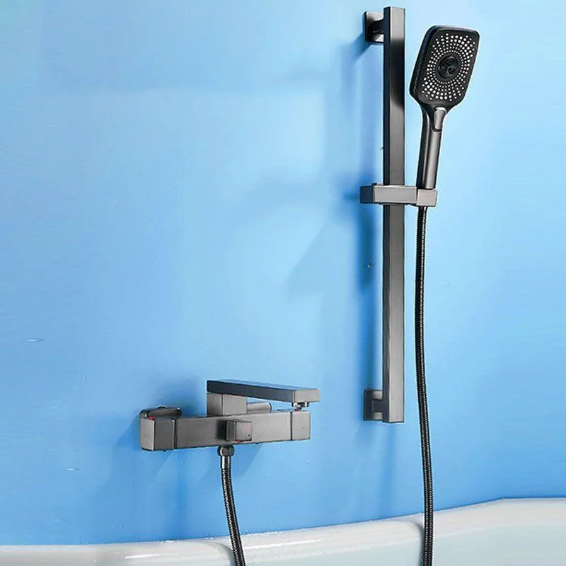 Wall Mounted MetalTub Filler Double Handles Wall Mounted Tap -Bathlova