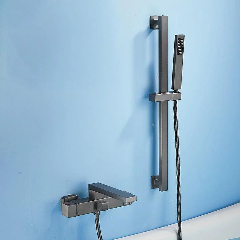 Wall Mounted MetalTub Filler Double Handles Wall Mounted Tap -Bathlova