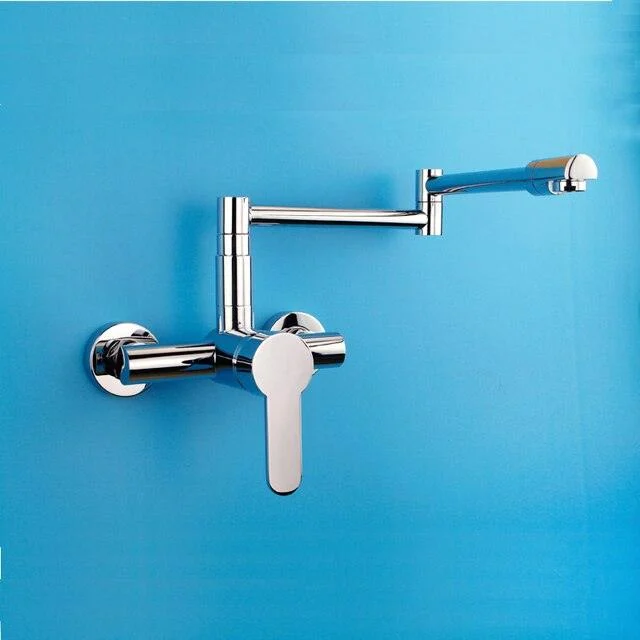 Wall Mounted Mixer Tap Kitchen Tap with Spray Gun Brass Sink Mixer Tap -Bathlova