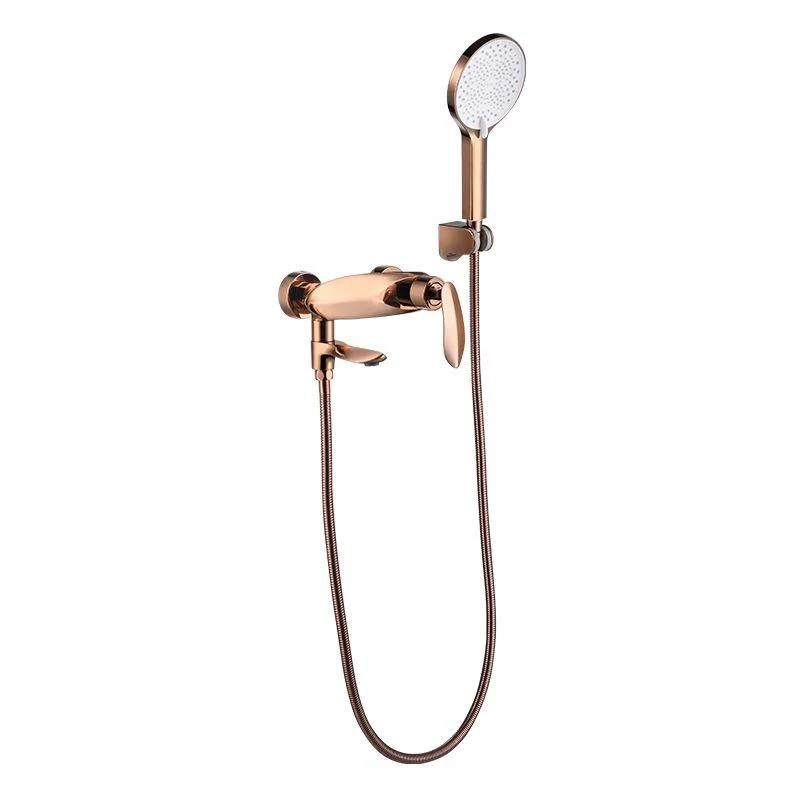 Wall Mounted Modern Round Metal Shower Brass Shower Head Shower Tap -Bathlova