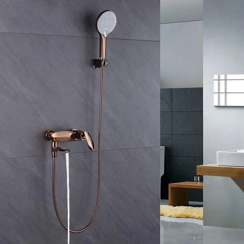 Wall Mounted Modern Round Metal Shower Brass Shower Head Shower Tap -Bathlova