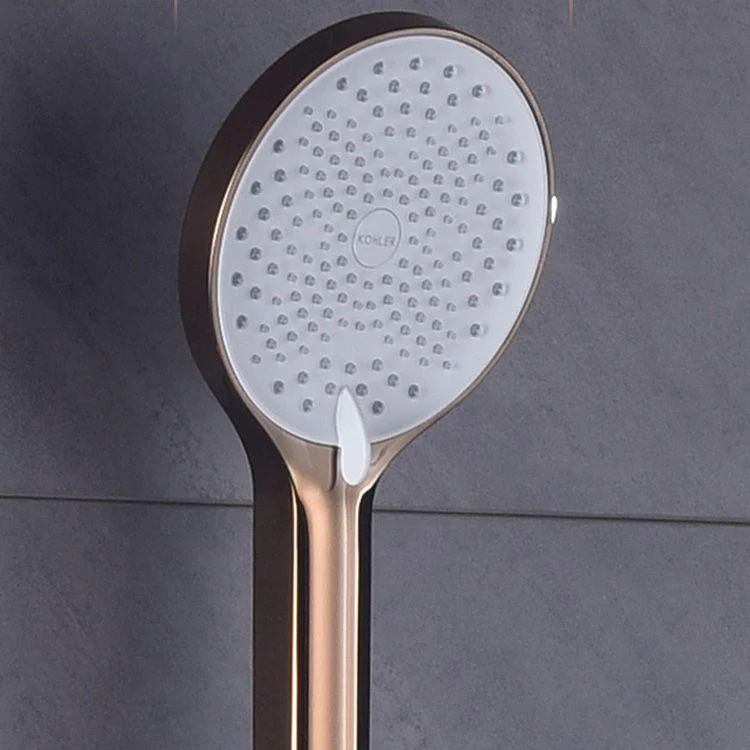 Wall Mounted Modern Round Metal Shower Brass Shower Head Shower Tap -Bathlova