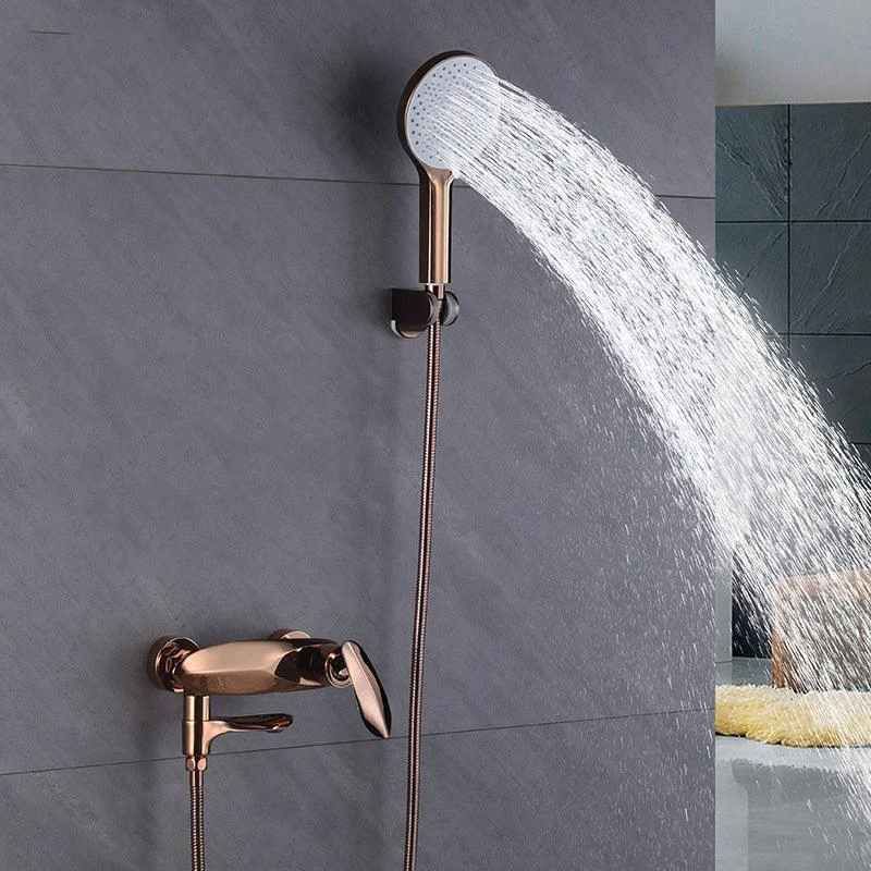 Wall Mounted Modern Round Metal Shower Brass Shower Head Shower Tap -Bathlova