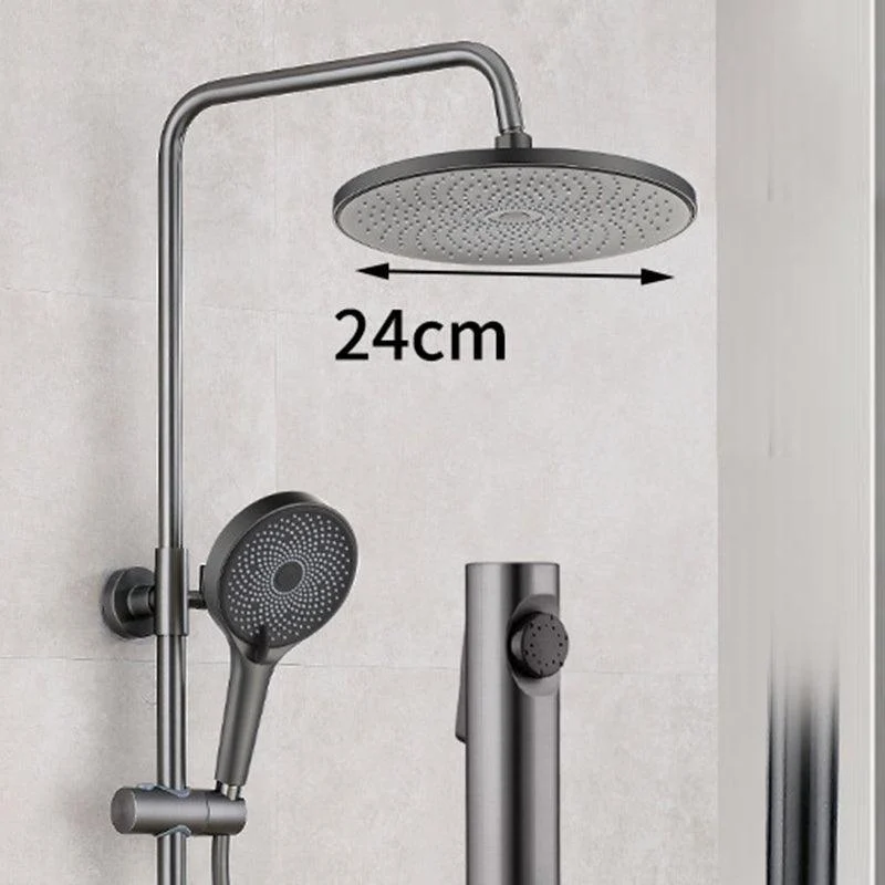 Wall Mounted Modern Square Metal Shower Adjustable Shower Head Shower Tap -Bathlova