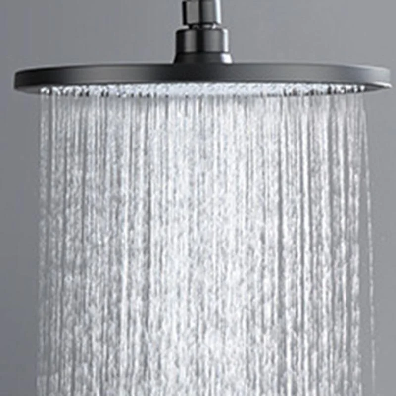 Wall Mounted Modern Square Metal Shower Adjustable Shower Head Shower Tap -Bathlova