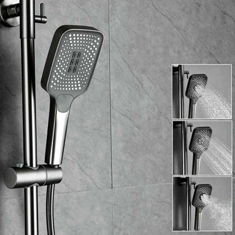 Wall Mounted Modern Square Metal Shower Brass Shower Head Shower Tap -Bathlova