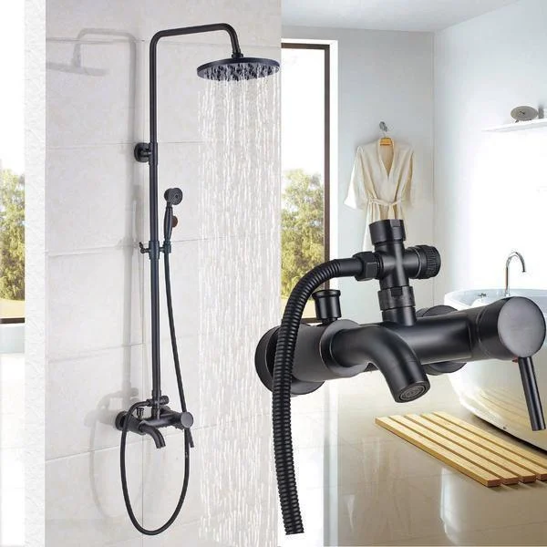 Wall Mounted Rainfall Shower Tap with Hand Shower Set -Bathlova