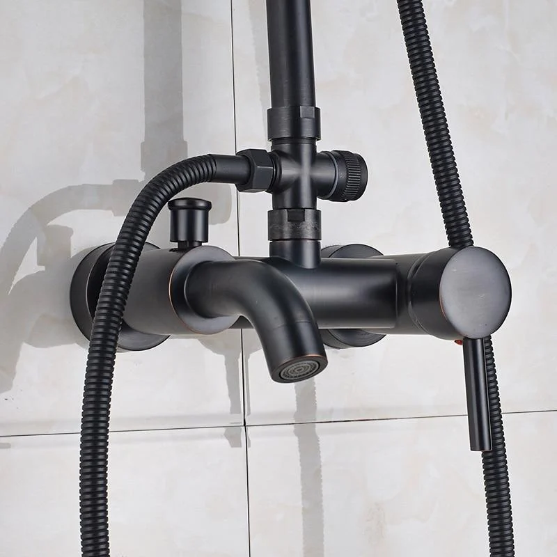 Wall Mounted Rainfall Shower Tap with Hand Shower Set -Bathlova