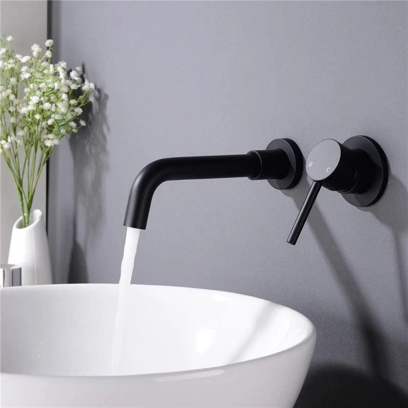 Wall Mounted Stainless Steel Tap Single Handle Bathroom Tap in 6 Colors -Bathlova