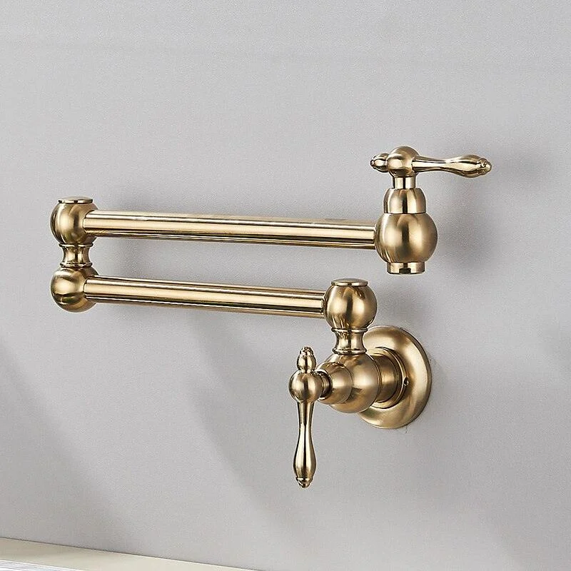 Wall Mounted Swivel Spout Single Cold Water Tap Kitchen Tap -Bathlova