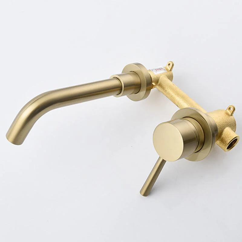 Wall Mounted Tap 2 Holes Bathroom Tap with Single Lever Handle -Bathlova