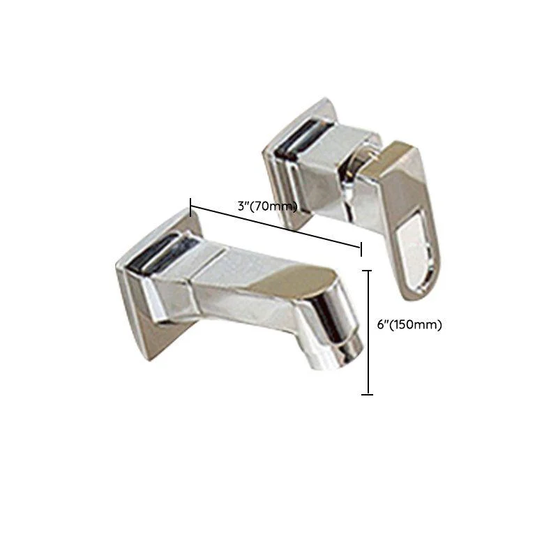 Wall Mounted Tap Brass Lever Handle Bathroom Tap Handhold Head -Bathlova