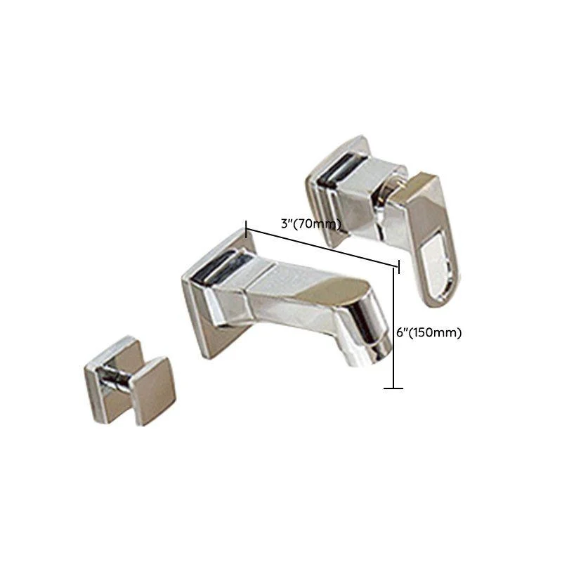 Wall Mounted Tap Brass Lever Handle Bathroom Tap Handhold Head -Bathlova