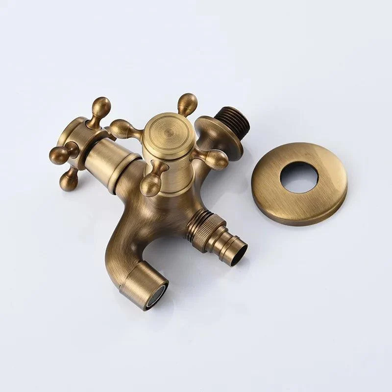 Wall Mounted Tap Brass Single Cold Sink Tap Vintage Water Tap -Bathlova