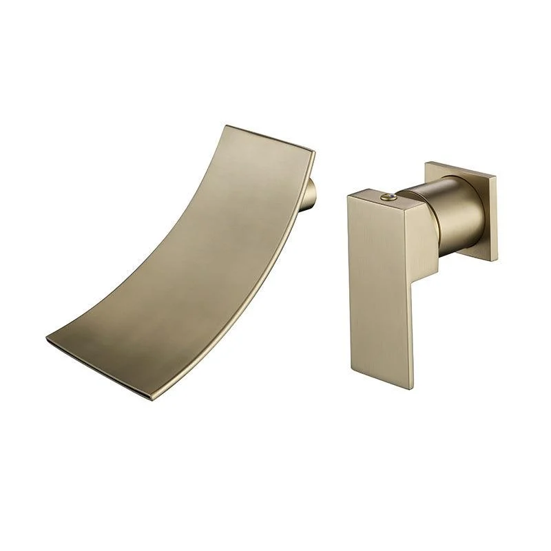 Wall Mounted Tap Glam Style Bathroom Tap with One Lever Handle -Bathlova