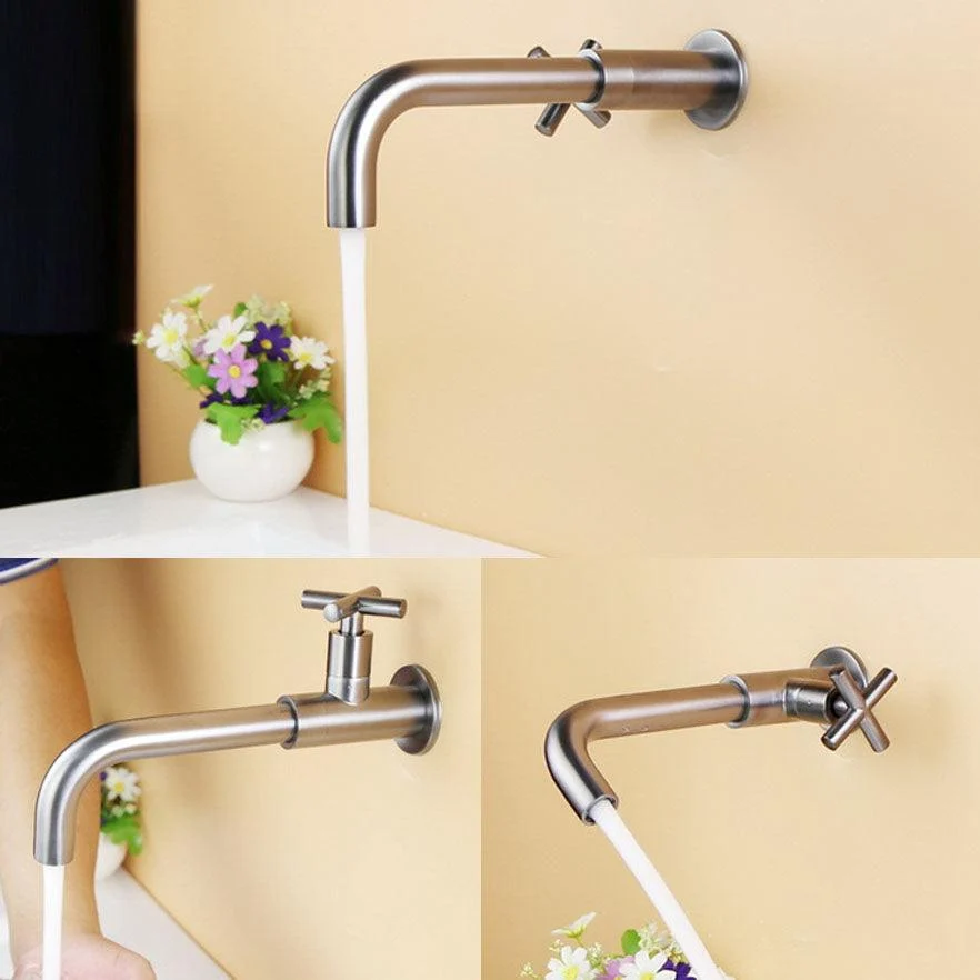 Wall Mounted Taps Single Cross Handle Tap for Bathroom -Bathlova