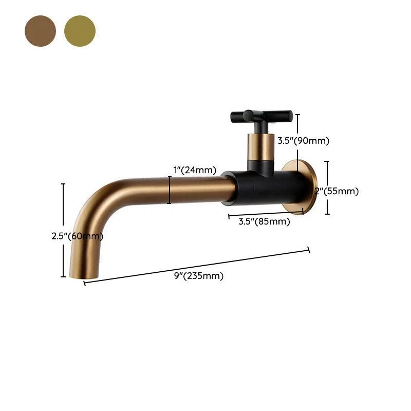 Wall Mounted Taps Single Cross Handle Tap for Bathroom -Bathlova