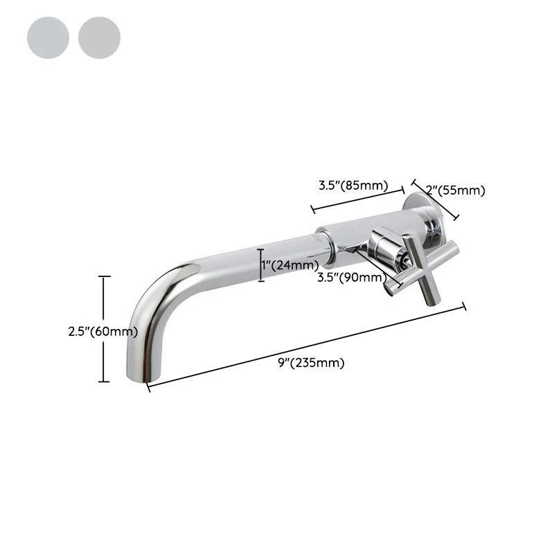 Wall Mounted Taps Single Cross Handle Tap for Bathroom -Bathlova