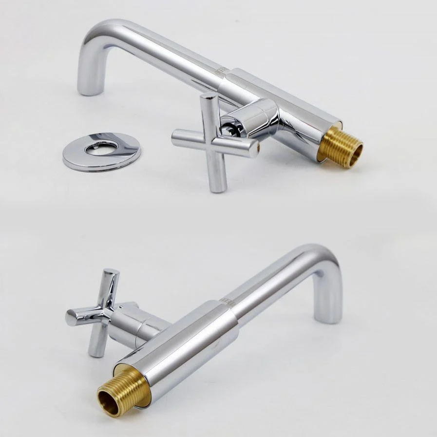 Wall Mounted Taps Single Cross Handle Tap for Bathroom -Bathlova