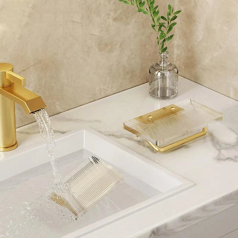 Wall Mounted Toilet Paper Roll Holder with Crystal Acrylic Shelf -Bathlova