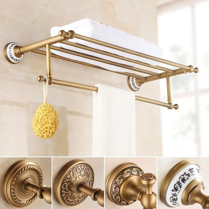 Wall Mounted Towel Shelf and Bar Bathroom Accessory -Bathlova