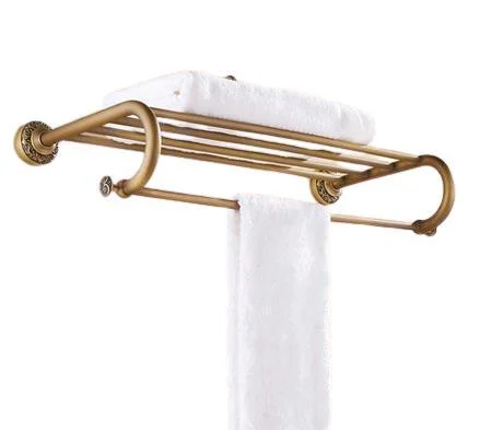 Wall Mounted Towel Shelf and Bar Bathroom Accessory -Bathlova