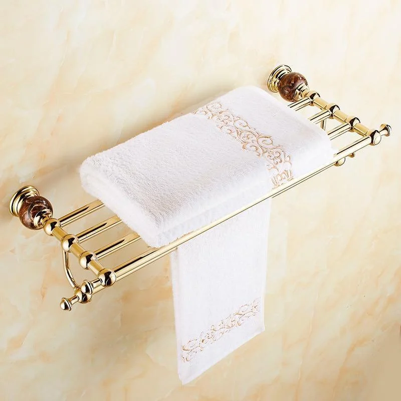 Wall Mounted Towel Shelf with Towel Bar Towel Holder -Bathlova