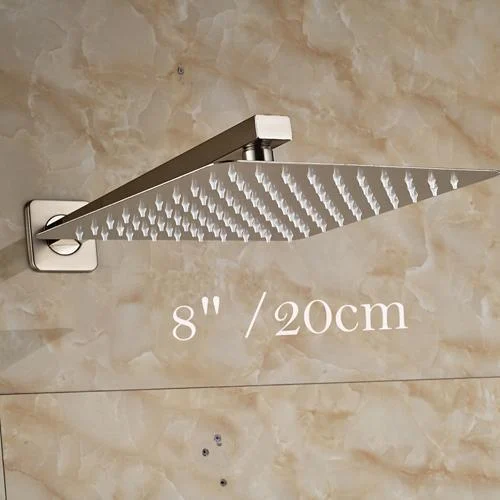 Wall Mounted Ultrathin Style Shower Head with Shower Arm -Bathlova