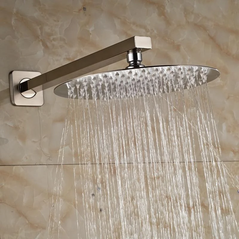 Wall Mounted Ultrathin Style Shower Head with Shower Arm -Bathlova