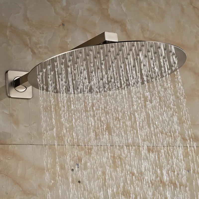 Wall Mounted Ultrathin Style Shower Head with Shower Arm -Bathlova