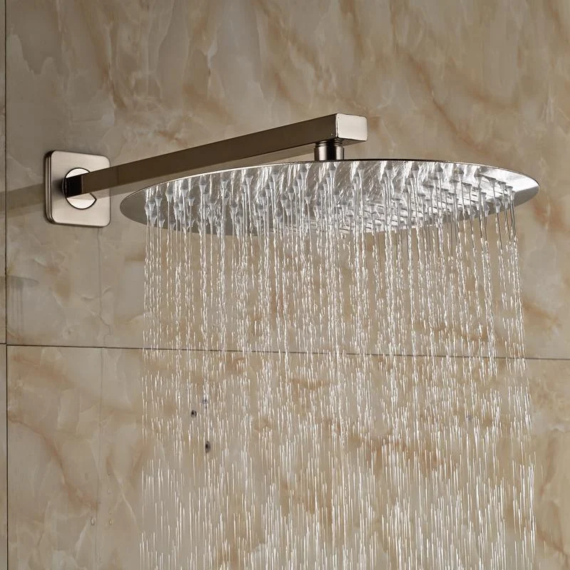 Wall Mounted Ultrathin Style Shower Head with Shower Arm -Bathlova