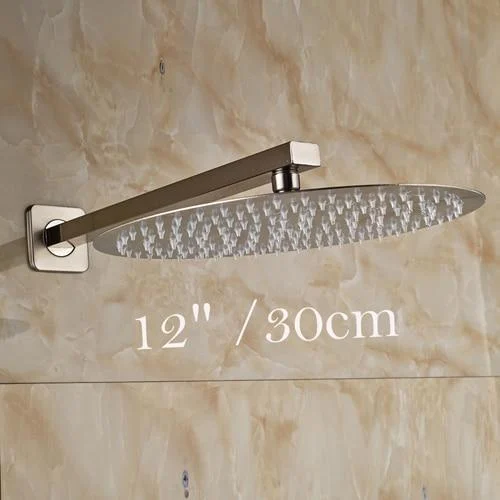 Wall Mounted Ultrathin Style Shower Head with Shower Arm -Bathlova