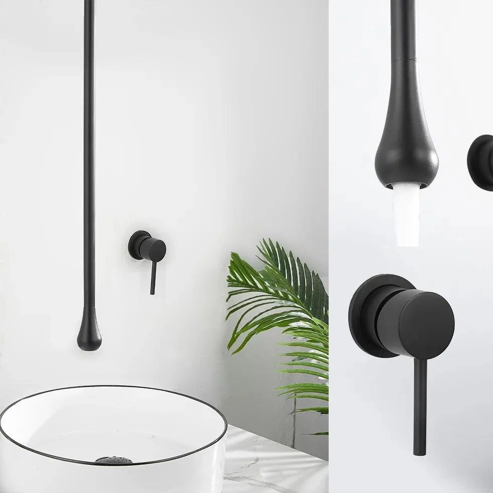 Wall Mounted Water Drop Hang Ceiling Tap Bathroom Basin Bathtub Tap -Bathlova