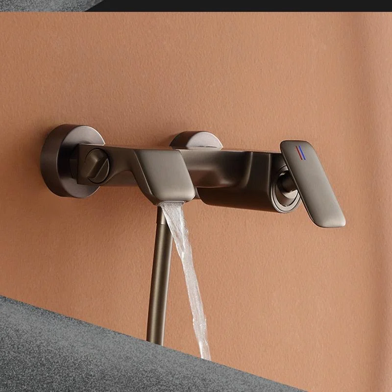 Wall Mounted Waterfall Bathtub Tap with Handheld Shower Head -Bathlova