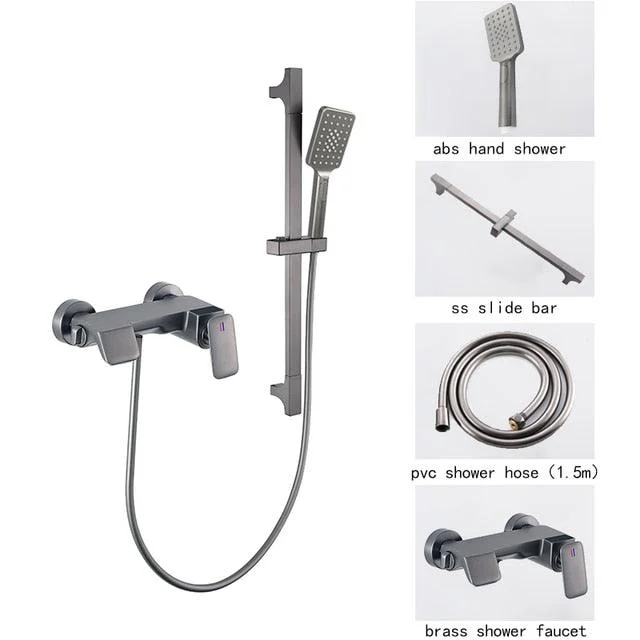 Wall Mounted Waterfall Bathtub Tap with Handheld Shower Head -Bathlova