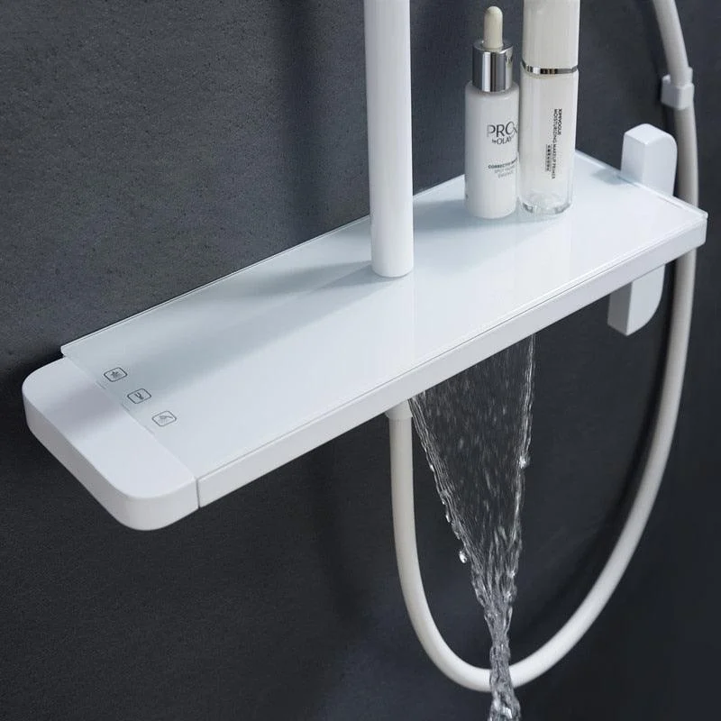 Wall Mounted Waterfall Square Rain Shower System with Hand Shower -Bathlova