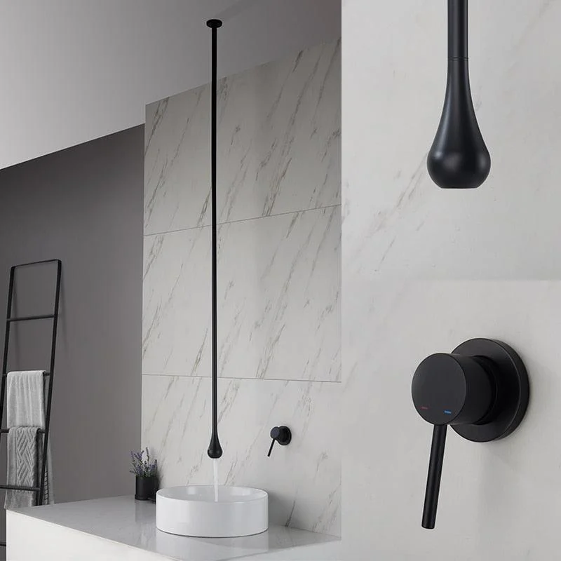 Water Drop Hang Ceiling Tap Bathroom Basin Bathtub Tap -Bathlova