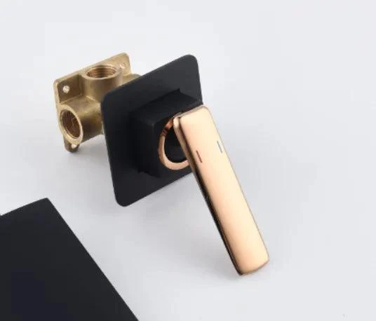 Water Valve Shower Mixer Rose Gold and Black Basin Valve -Bathlova