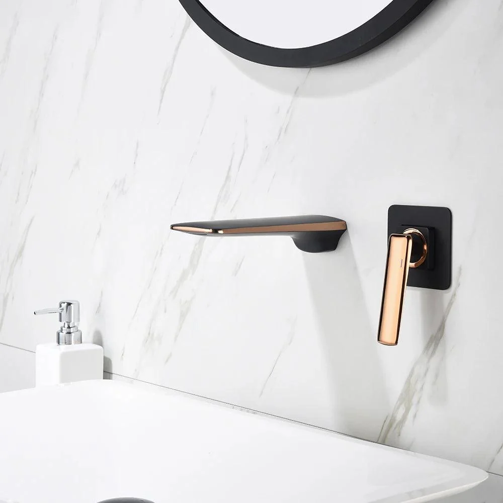 Water Valve Shower Mixer Rose Gold and Black Basin Valve -Bathlova