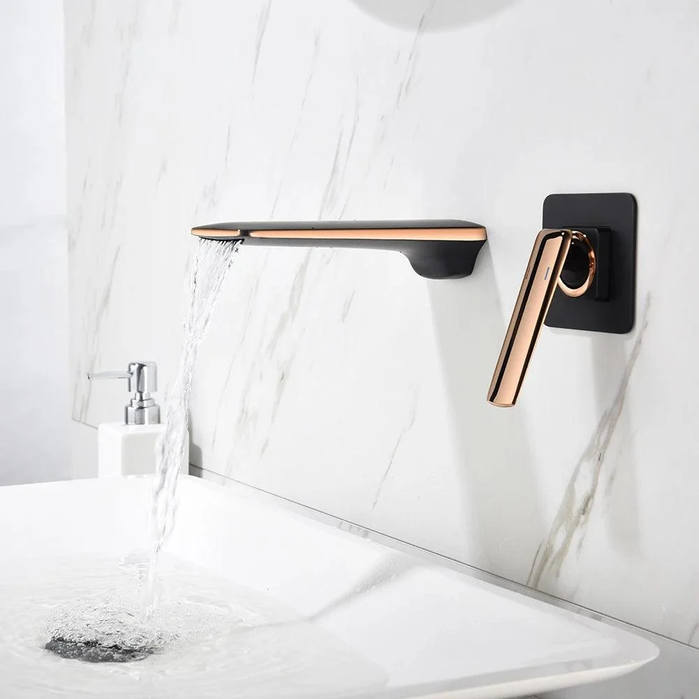 Water Valve Shower Mixer Rose Gold and Black Basin Valve -Bathlova