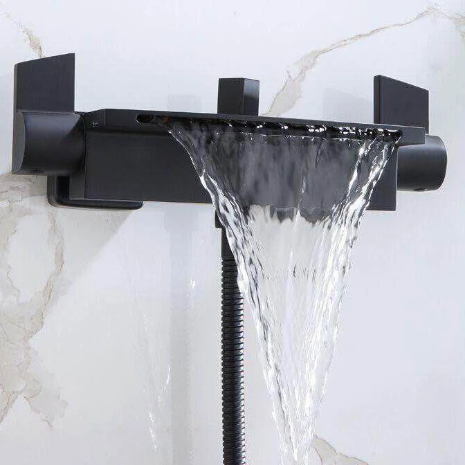 Waterfall Bath Tap Adjustable Water Flow Wall Mounted Bathroom Tap -Bathlova