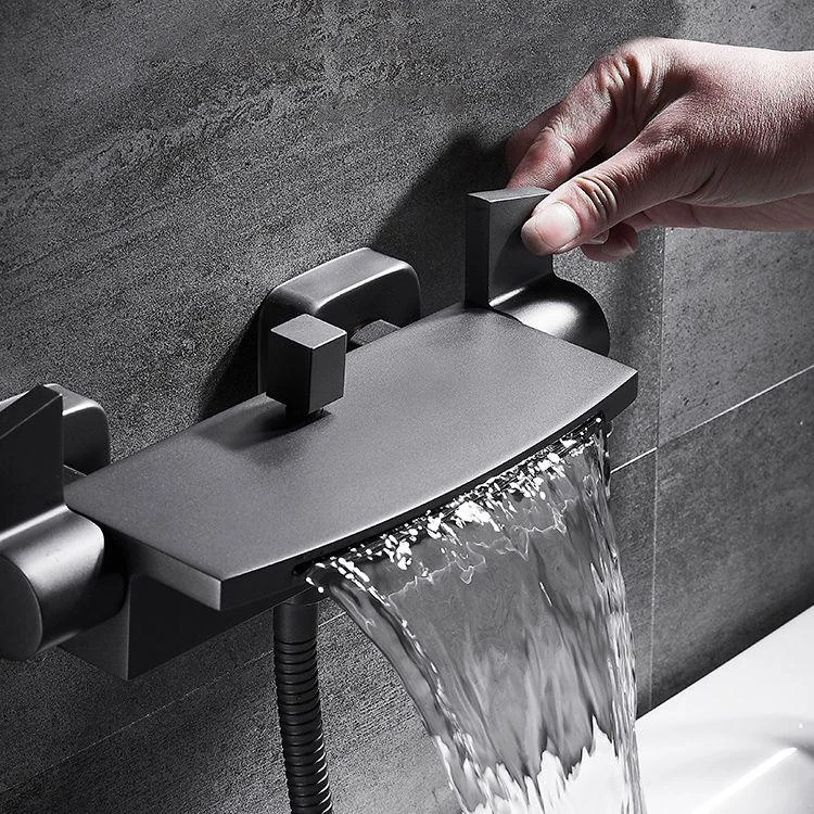 Waterfall Bath Tap Adjustable Water Flow Wall Mounted Bathroom Tap -Bathlova